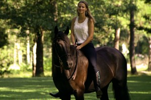 Kerri Davis riding Merlin